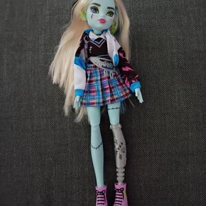 Monster High Frankie Stein Plaid Skirt Doll with Blue Skin